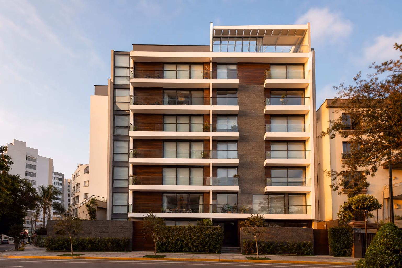 Edificio residencial moderno en Lima administrado con NexoCondominio