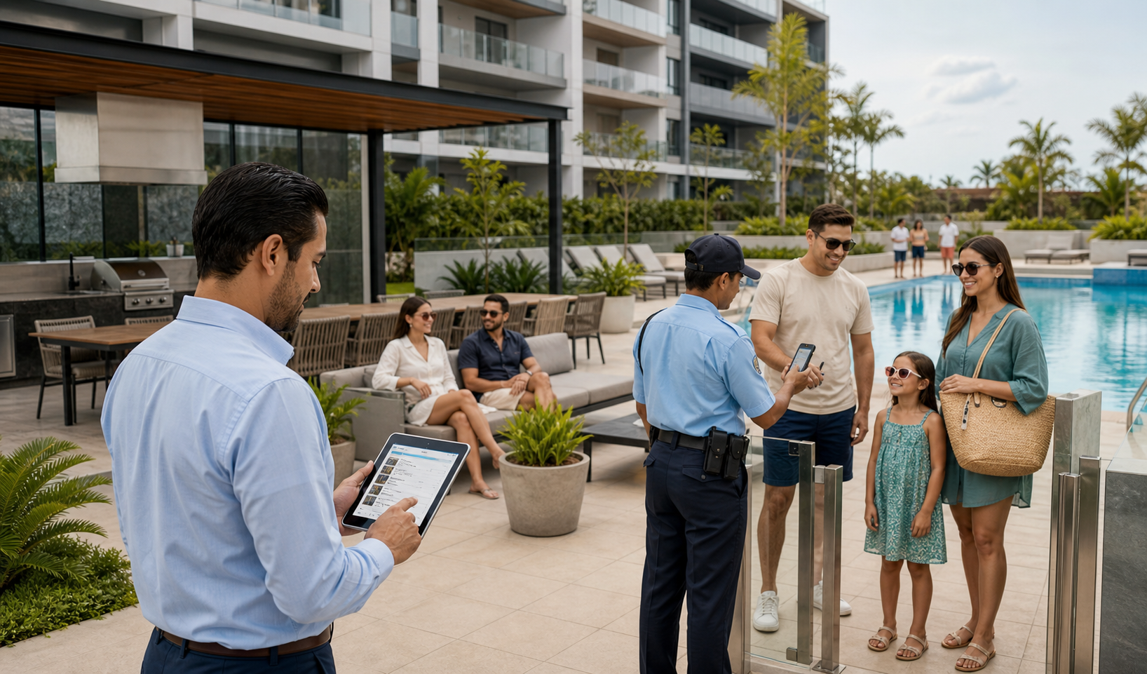 Reservas de amenidades y pases de invitados en condominios