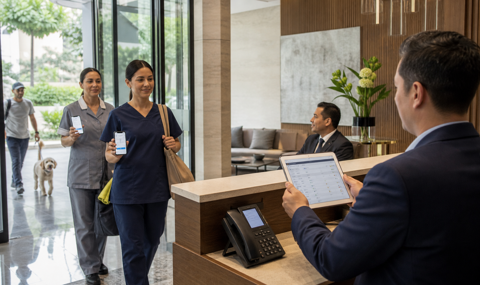 Accesos recurrentes para personal domestico y cuidadores en condominios